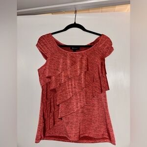 AB Studio Red Ruffle Women’s Top/Shirt